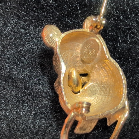 DeNicola Vintage Gold Tone Mouse Broach - Picture 3 of 5